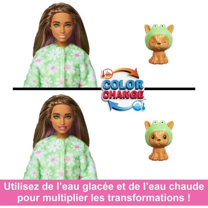 Barbie-Cutie Reveal-Poupée sur le theme des costumes chiot grenouille HRK24