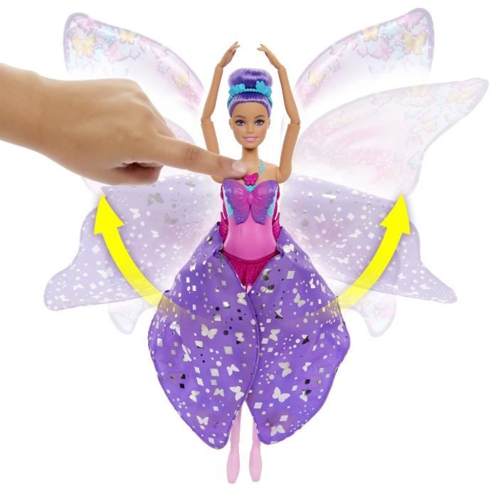 Barbie-De Danseuse a Papillon-Poupée transformation 2 en 1 HXJ10