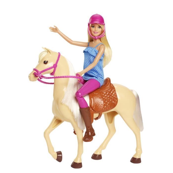 Barbie - Barbie et son cheval - Coffret Poupée Mannequin - 3 ans et + FXH13