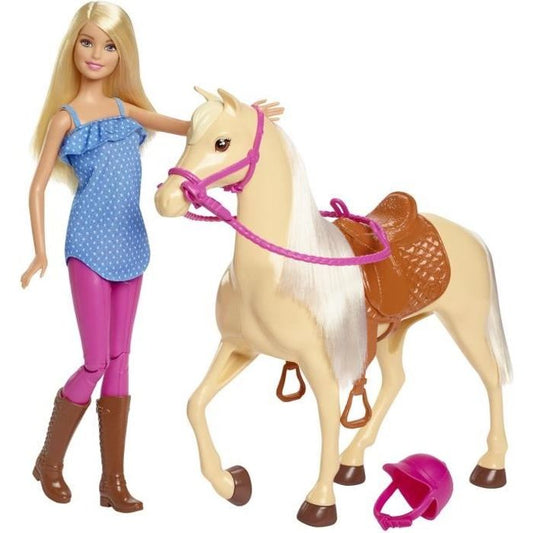 Barbie - Barbie et son cheval - Coffret Poupée Mannequin - 3 ans et + FXH13