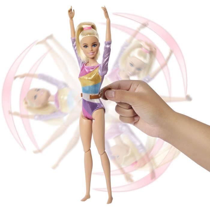 Barbie-Gymnastique-Coffret avec poupée et plus de 10 accessoires HRG52