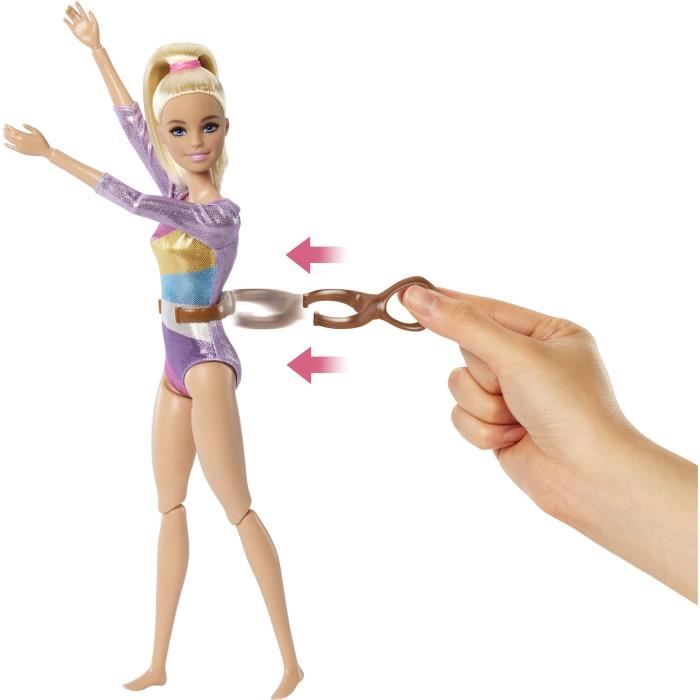 Barbie-Gymnastique-Coffret avec poupée et plus de 10 accessoires HRG52