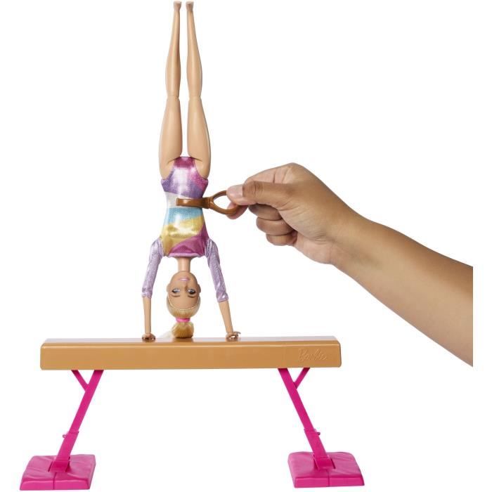 Barbie-Gymnastique-Coffret avec poupée et plus de 10 accessoires HRG52