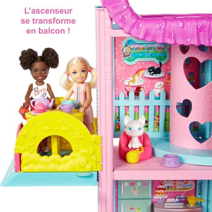 Barbie-La Maison de Chelsea 50 cm animaux et + de 15 accessoires HCK77