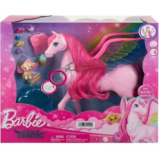 Barbie-Pégase Rose Sons et Lumieres-Coffret Barbie A Touch of Magic HLC40