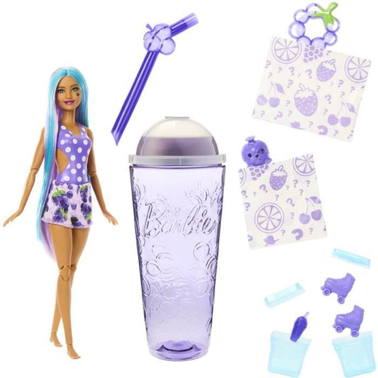 Barbie-Pop Reveal Série Fruit-Poupée parfum jus de raisin pétillant HNW44