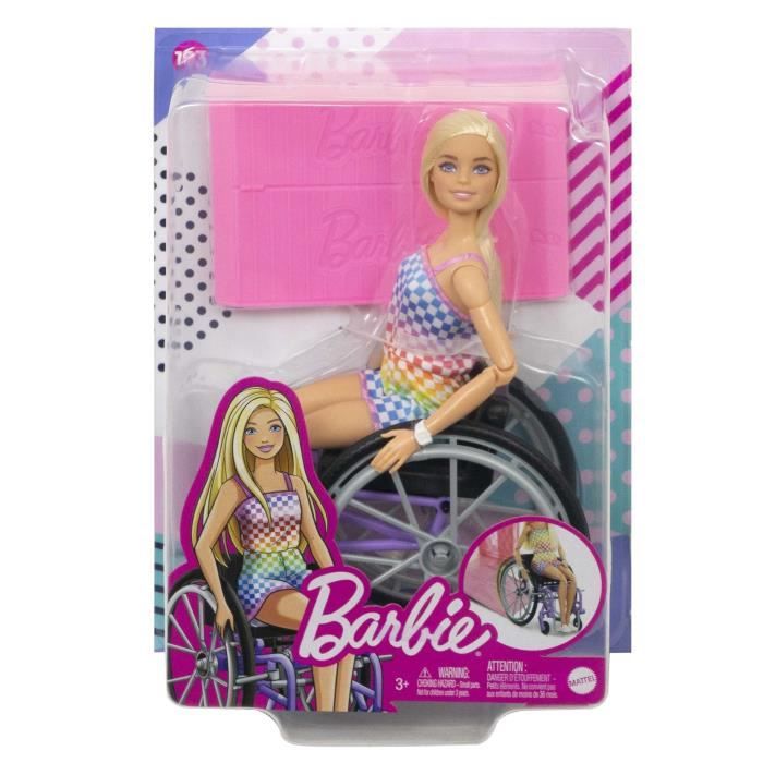 Barbie-Poupée avec fauteuil roulant-Barbie Fashionistas HJT13