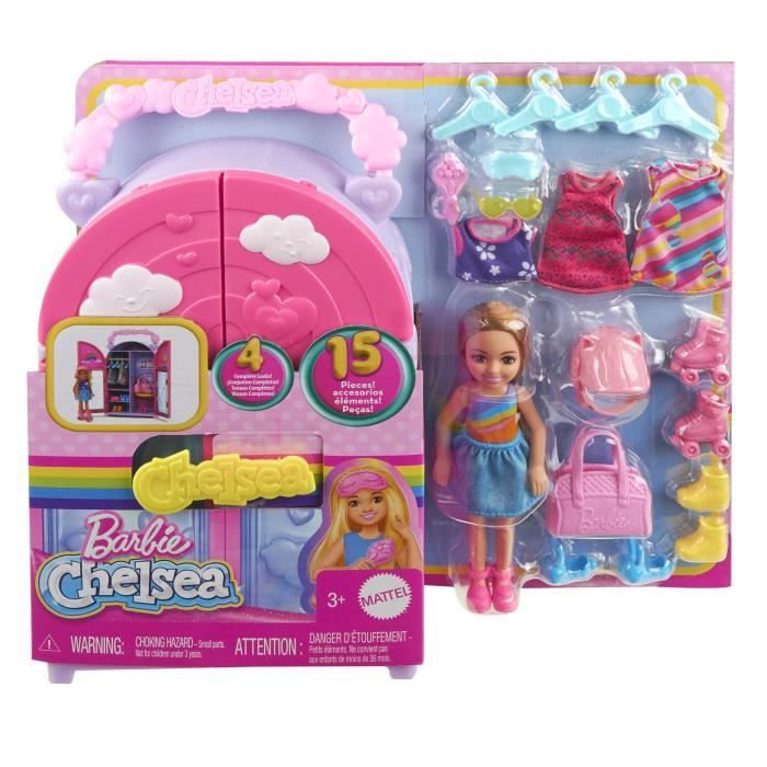 Barbie-Poupée et Dressing Chelsea-Coffret vetements et accessoires HXN03