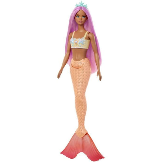 Barbie-Poupées Sirenes avec cheveux et nageoire colorés et serre-tete HRR05