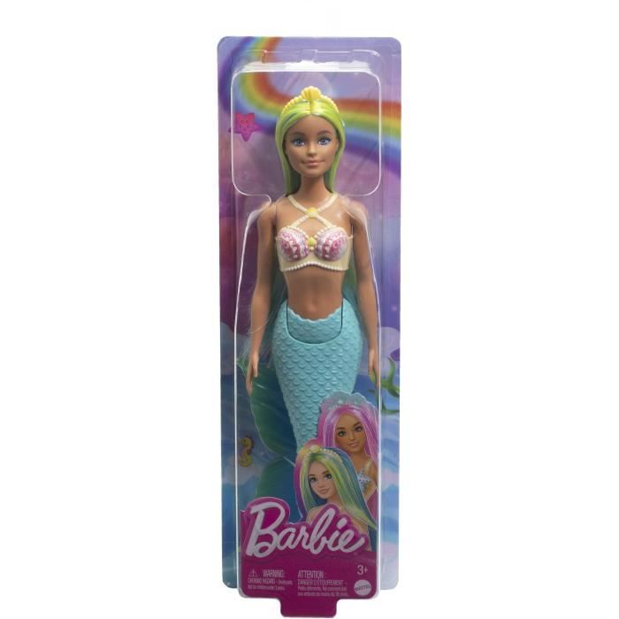 Barbie-Poupées Sirenes avec cheveux et nageoire colorés et serre-tete HRR03