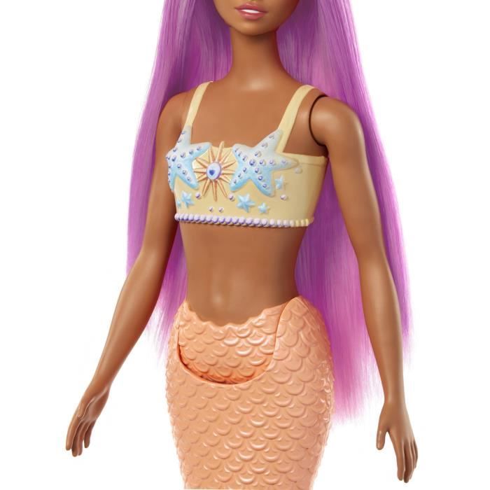 Barbie-Poupées Sirenes avec cheveux et nageoire colorés et serre-tete HRR05