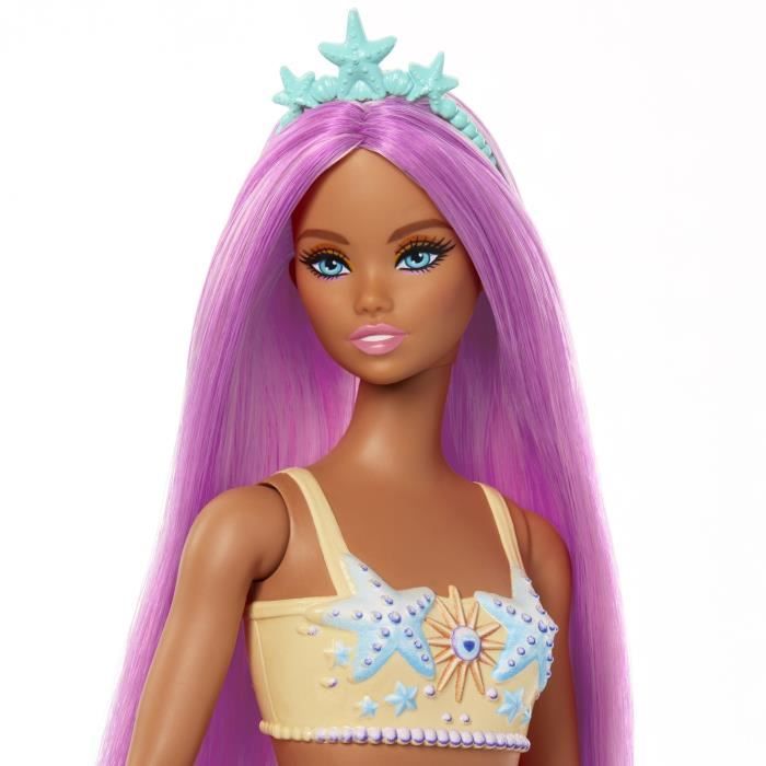 Barbie-Poupées Sirenes avec cheveux et nageoire colorés et serre-tete HRR05