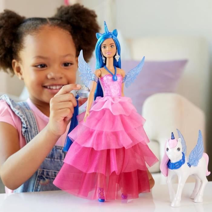 Barbie Princesse Saphir - Licorne Poupée - 65 ans de Barbie Mattel HRR16