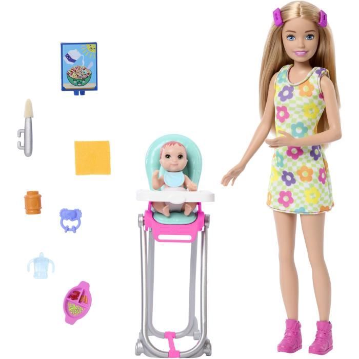 Barbie Skipper Coffret Babysitters Inc 1 poupée 1 bébé accessoires HTK35