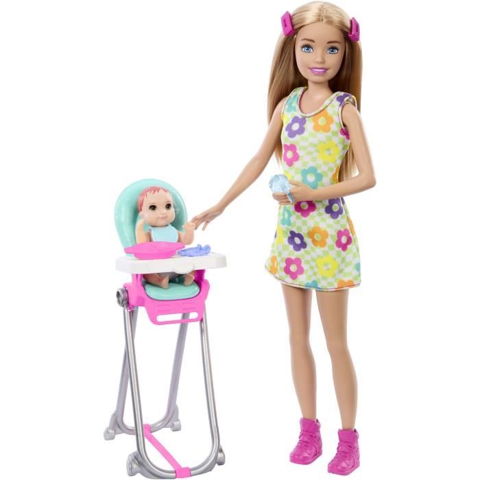 Barbie Skipper Coffret Babysitters Inc 1 poupée 1 bébé accessoires HTK35