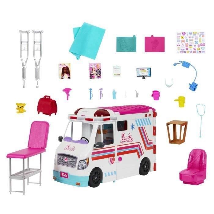 Barbie-Véhicule Médical-Coffret ambulance et clinique et accessoires HKT79