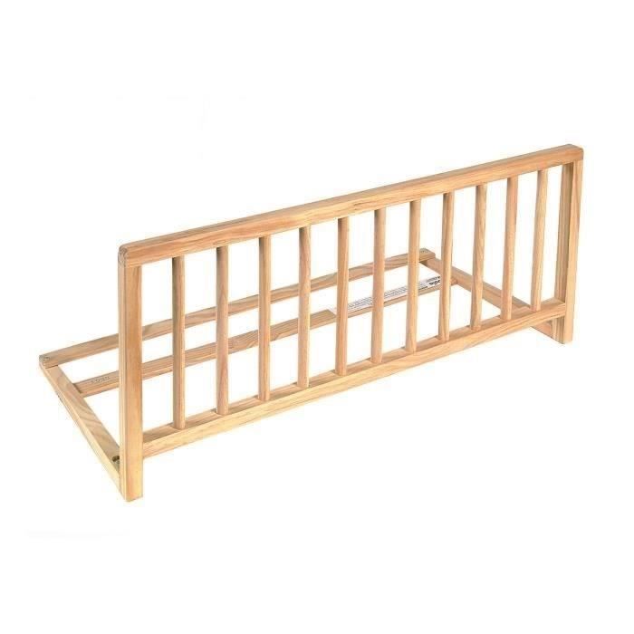 Barriere de Lit Nidalys Bois Naturel 120 CM Norme BS - Sécurité pour Bébé