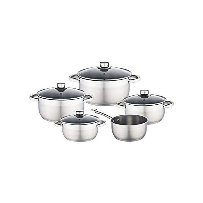 BAUMALU 341979 Batterie 9 pieces inox - Tous feux dont induction - Paloma Tech