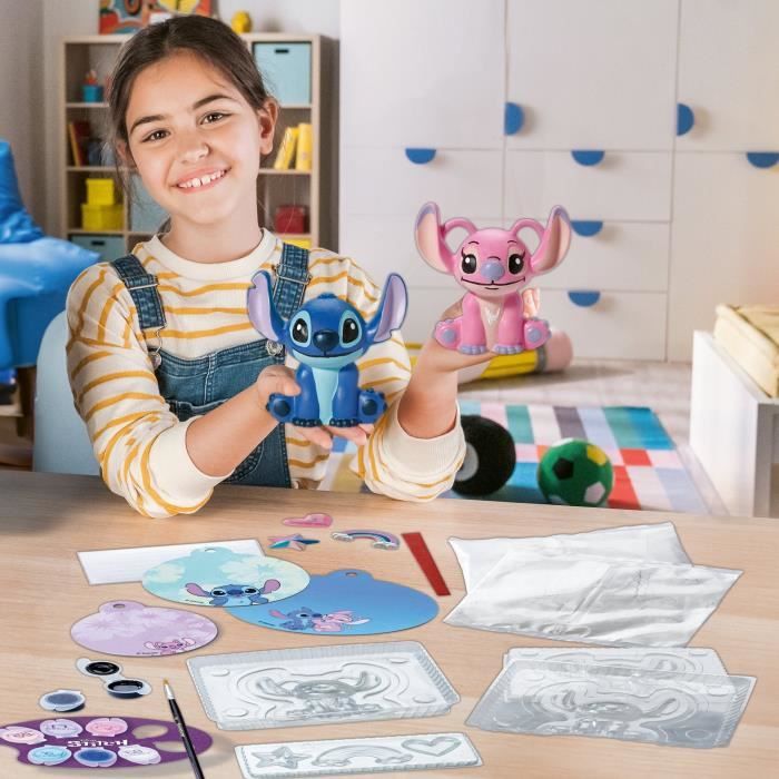 Be Creative Figurines Stitch 5 objets a réaliser en plâtre Activité détente et créative Des 7 ans 23877 Ravensburger