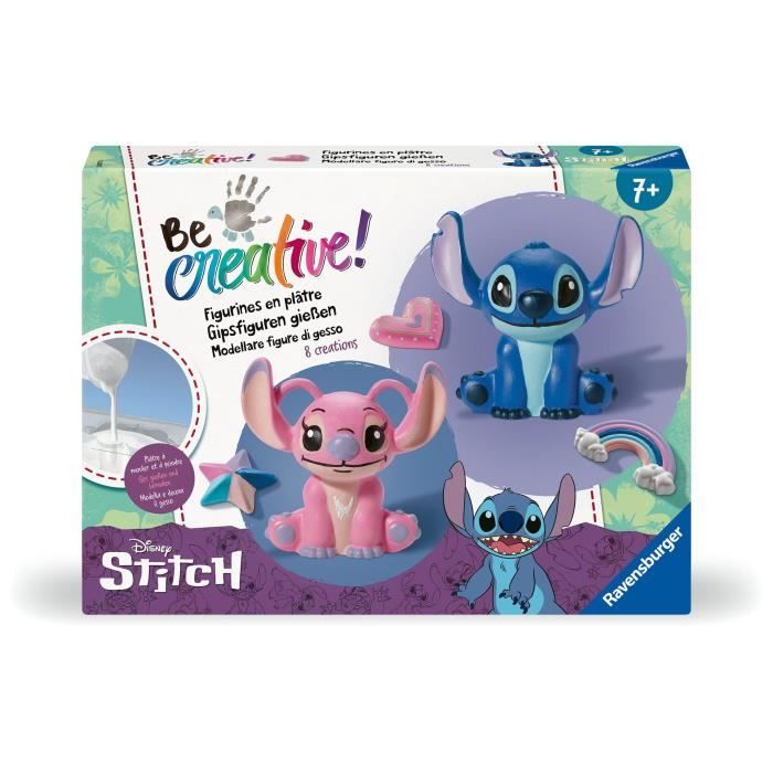 Be Creative Figurines Stitch 5 objets a réaliser en plâtre Activité détente et créative Des 7 ans 23877 Ravensburger