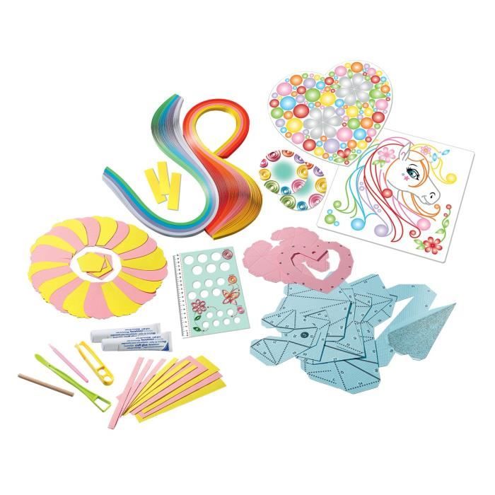 Be Creative Paper Art Maxi Origami Pliage 3D Quilling 9 réalisations Création objets Loisir créatif Des 8 ans 18236