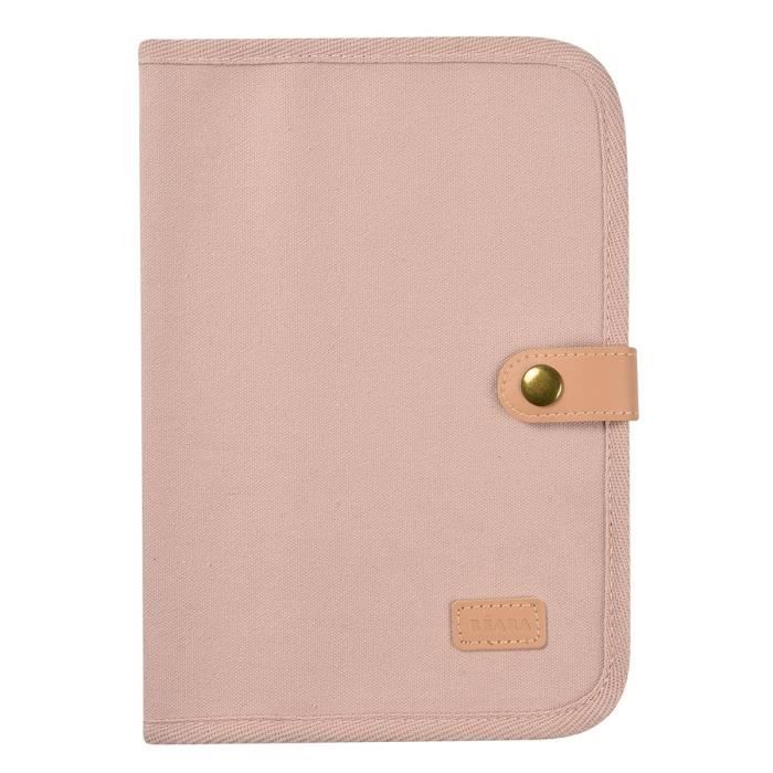 BEABA Protege carnet de santé canvas rose poudré