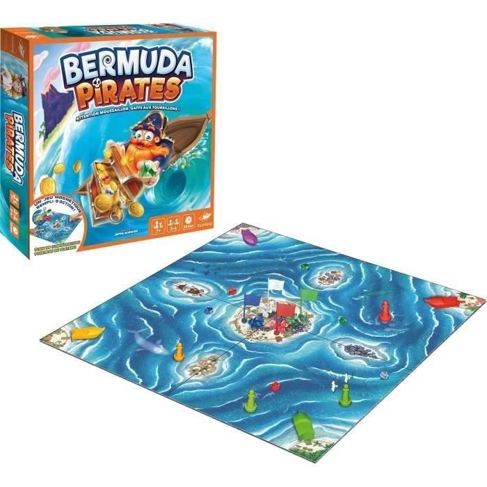 Bermuda Pirates - Asmodee - Jeu de société magnétique - Jeu d’action 2 a 4 personnes - 7 ans