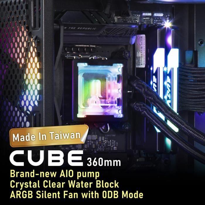 BITFENIX Cube AIO 360 (noir) - Watercooling AIO - 3x120mm - Paloma Tech