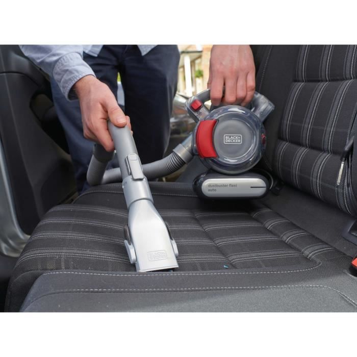 BLACK + DECKER PD1200AV Dustbuster Flexi Auto - Aspirateur a main 12V - Connexion voiture - action cyclonique