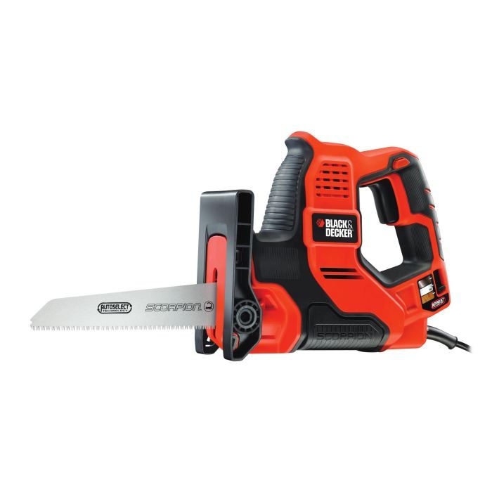 BLACK + DECKER Scie a Main Filaire 500 W RS890K-QS Livrée en Coffret avec 3 Lames