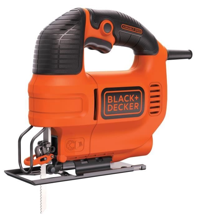 BLACK + DECKER Scie Sauteuse Pendulaire Filaire 520W KS701E-QS Vitesse Variable a la Gâchette