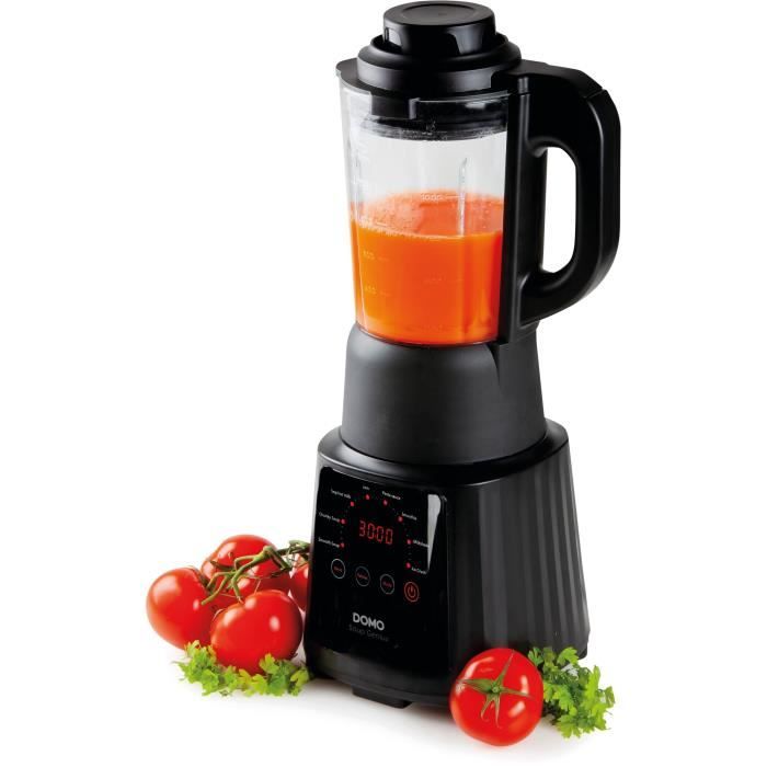 Blender chauffant multi fonctions - DOMO - DO726BL - 900 W - 1,2 L - 8 programmes - Affichage LED - Noir