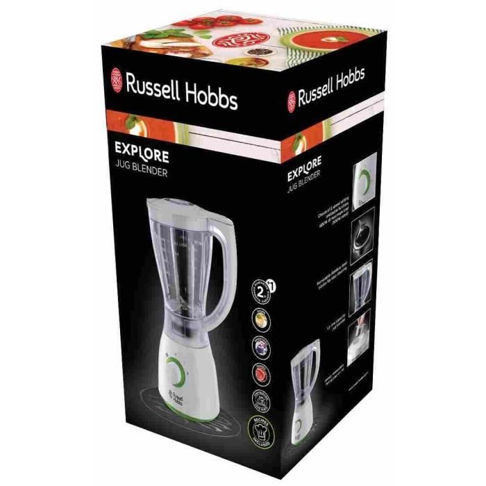 Blender - RUSSELL HOBBS - Explore 22250-56 - 500 W - Bol 1,5 L - 2 vitesses + pulse - Pieds antidérapants