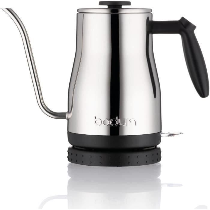 BODUM - BISTRO Bouilloire électrique a long bec, 1.200 W, 1.0 l, inox - Paloma Tech