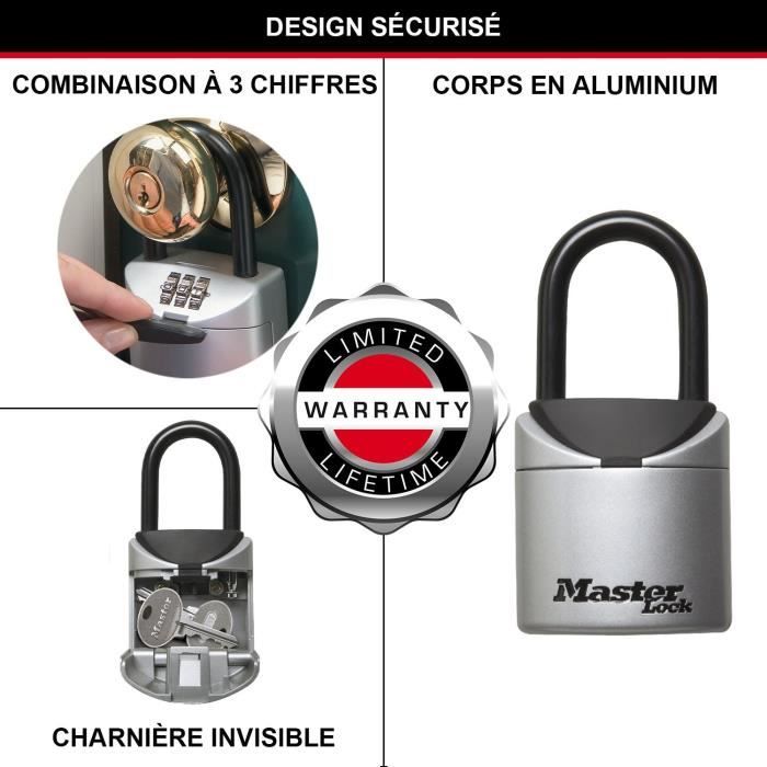 Boîte a Clé sécurisée Format XS avec Anse - MASTER LOCK 5406EURD