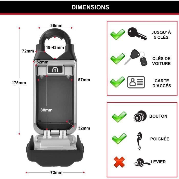 Boite a clés sécurisée - MASTER LOCK - Boutons Poussoirs - Avec Anse - Select Access Partagez vos clés en toute sécurité - Paloma Tech