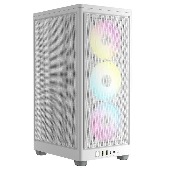 Boitier PC - CORSAIR - iCUE 2000D RGB Airflow - Mini ITX - 3 ventilateurs AF120 RGB SLIM inclus - Blanc - (CC-9011247-WW) - Paloma Tech