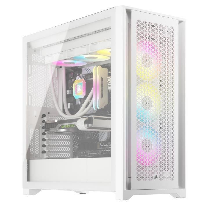 Boitier PC - CORSAIR - iCUE 5000D RGB Airflow - Moyen-tour - 3 ventilateurs AF120 RGB ELITE - Blanc - Paloma Tech