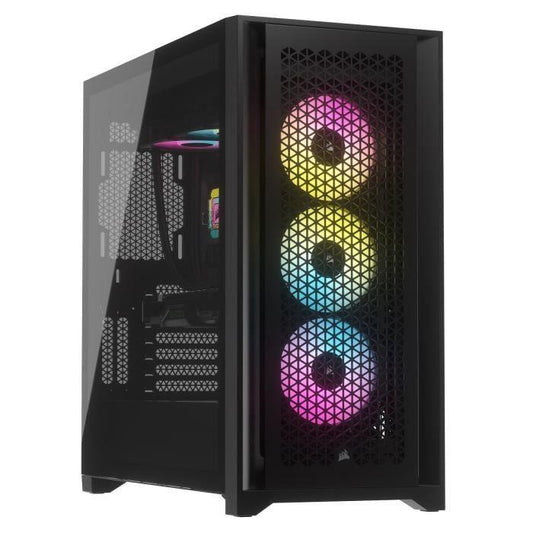 Boitier PC - CORSAIR - iCUE 5000D RGB Airflow - Moyen-tour - 3 ventilateurs AF120 RGB ELITE - Noir - Paloma Tech