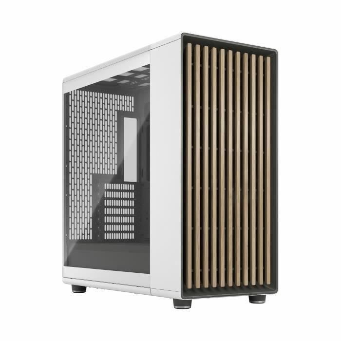 Boîtier PC - FRACTAL DESIGN - North XL Chalk White TG Clear - FD-C-NOR1X-04 - E-ATX - Design élégant en bois