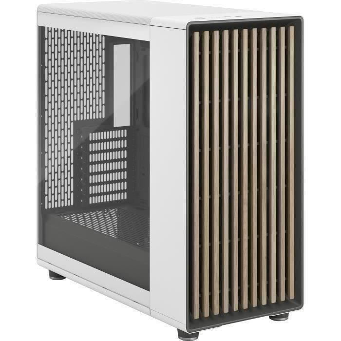 Boîtier PC - FRACTAL DESIGN - North XL Chalk White TG Clear - FD-C-NOR1X-04 - E-ATX - Design élégant en bois