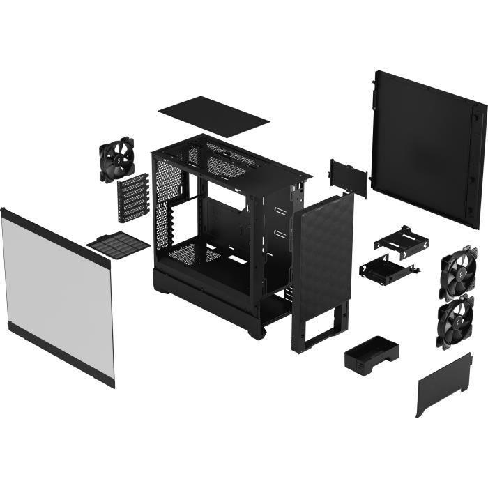 Boîtier PC - FRACTAL DESIGN - Pop Air Black TG - Noir (FD-C-POA1A-02) - Paloma Tech