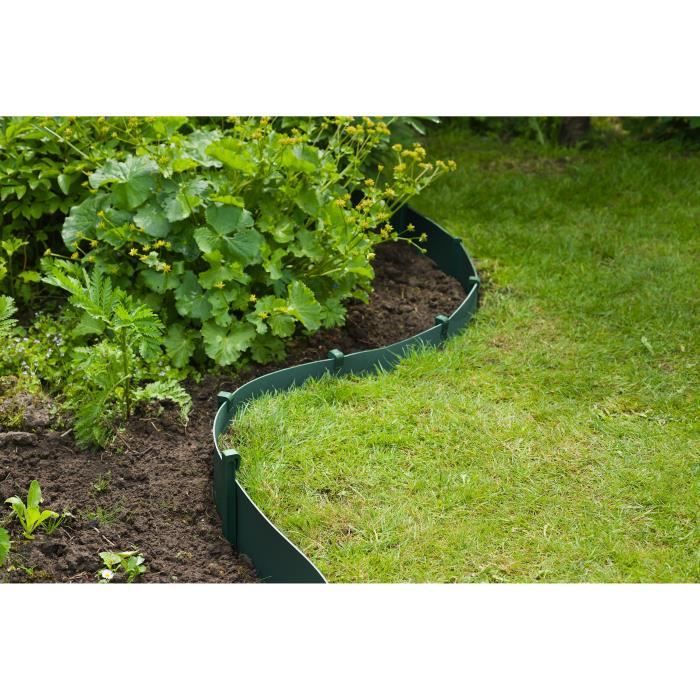 Bordure de jardin en polypropylene NATURE - Epaisseur 3 mm - H 15 cm x 10 m - Vert - Paloma Tech