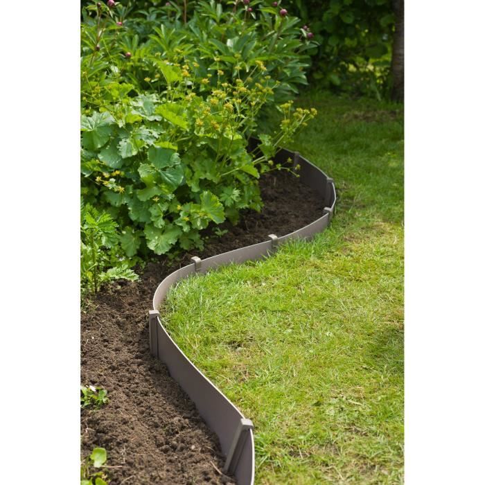 Bordure de jardin - NATURE - H15 cm x 10 m - Polyéthylene recyclé - Terre cuite - Paloma Tech