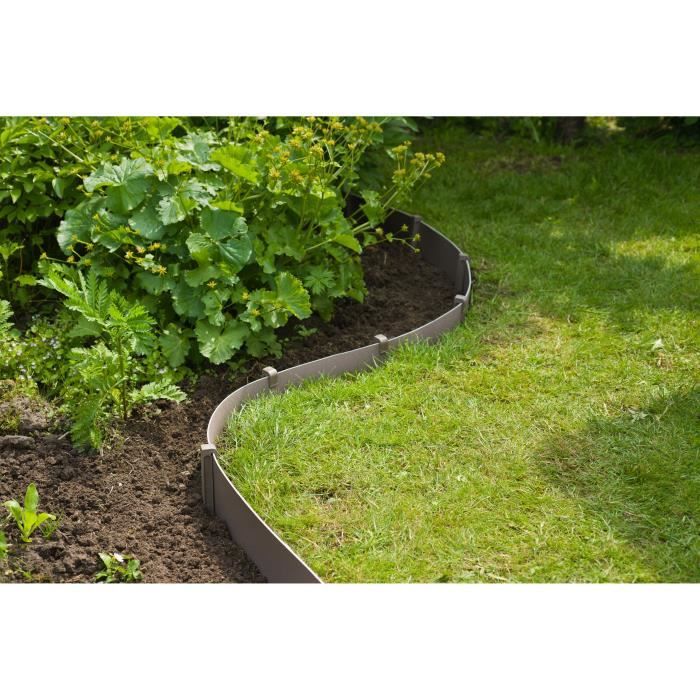 Bordure de jardin - NATURE - H15 cm x 10 m - Polyéthylene recyclé - Terre cuite - Paloma Tech