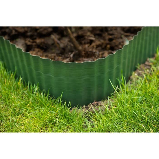 Bordure gazon polyéthylene verte H15 cm x 9 m - NATURE - Paloma Tech