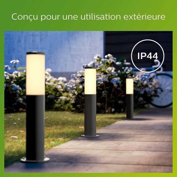 Borne extérieure PHILIPS Utrecht - Métal - LED - 1x20W - Gris - Contemporain - Design - Paloma Tech