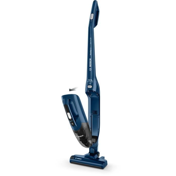 Aspirateur balai sans fil Bosch BCHF216S bleu foncé, design élégant et performant