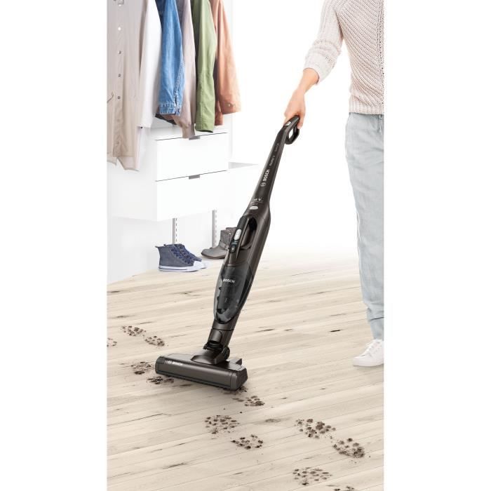 BOSCH BCHF2MX16 - Aspirateur Balai sans fil Readyy’y 2en1 - 2 vitesses - Batteries Lithium longue durée - Tient