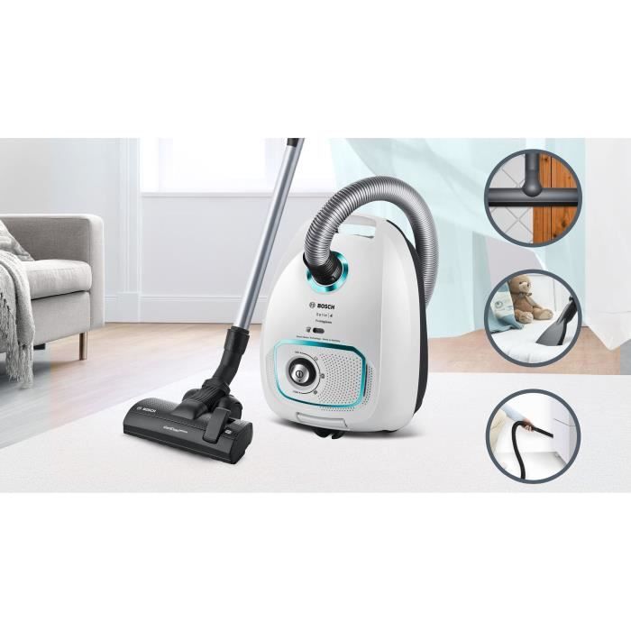 BOSCH BGLS4HYG2 Aspirateur avec sac - Puissance 700 W - Filtre UltraAllergy - Grande capacité 4 l - Rayon d’action 10 m